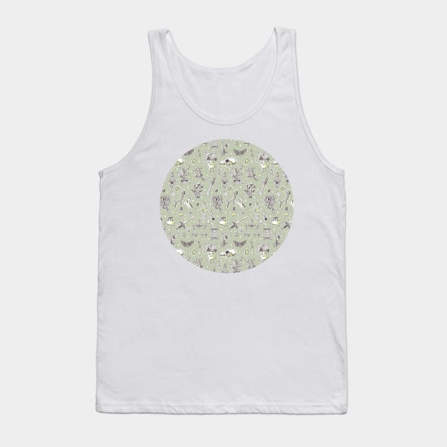 Witchcraft Pattern Tank Top by Freeminds